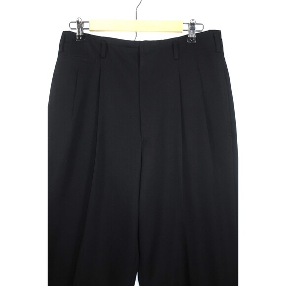 VTG Matsuda Japan Nicole Black Men's Wool Silk High Waist Pants Pleats 32 x 43 M - Picture 4 of 15